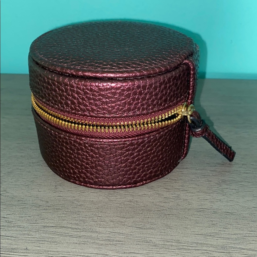 Small Leather Jewelry Travel Case